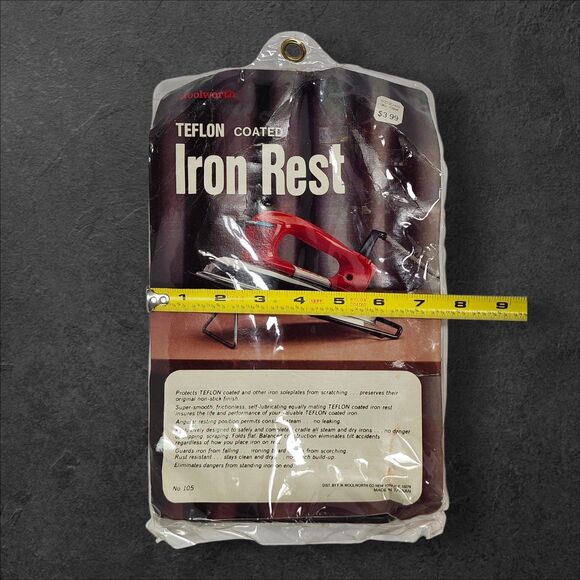 Vintage Woolworth Teflon Iron Rest NOS Sealed 1960s–70s Retro Laundry Tool Rare - Picture 6 of 6